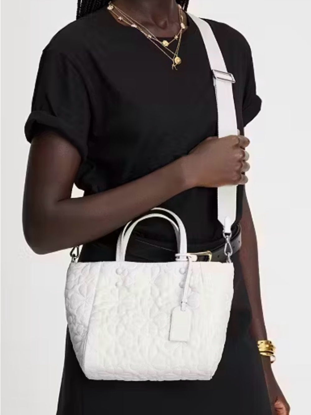 NWT Kate Spade Tilly Quilted Small Tote White Crossbody Bag Purse